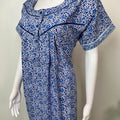 Royal Blue 100% Cotton Nightgown for Women