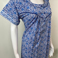 Royal Blue 100% Cotton Nightgown for Women