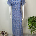 Royal Blue 100% Cotton Nightgown for Women