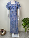 Royal Blue 100% Cotton Nightgown for Women