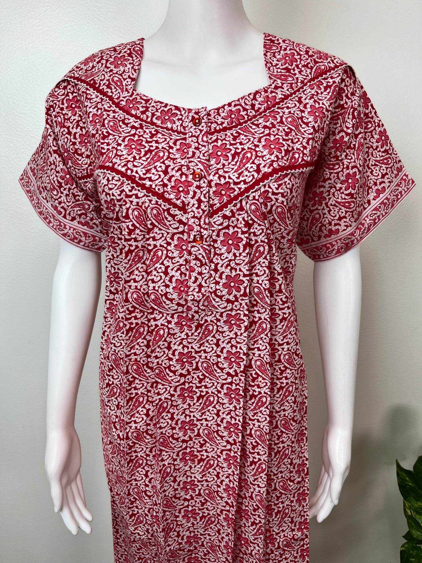 Red Pure Cotton Nighty Soft & Breathable