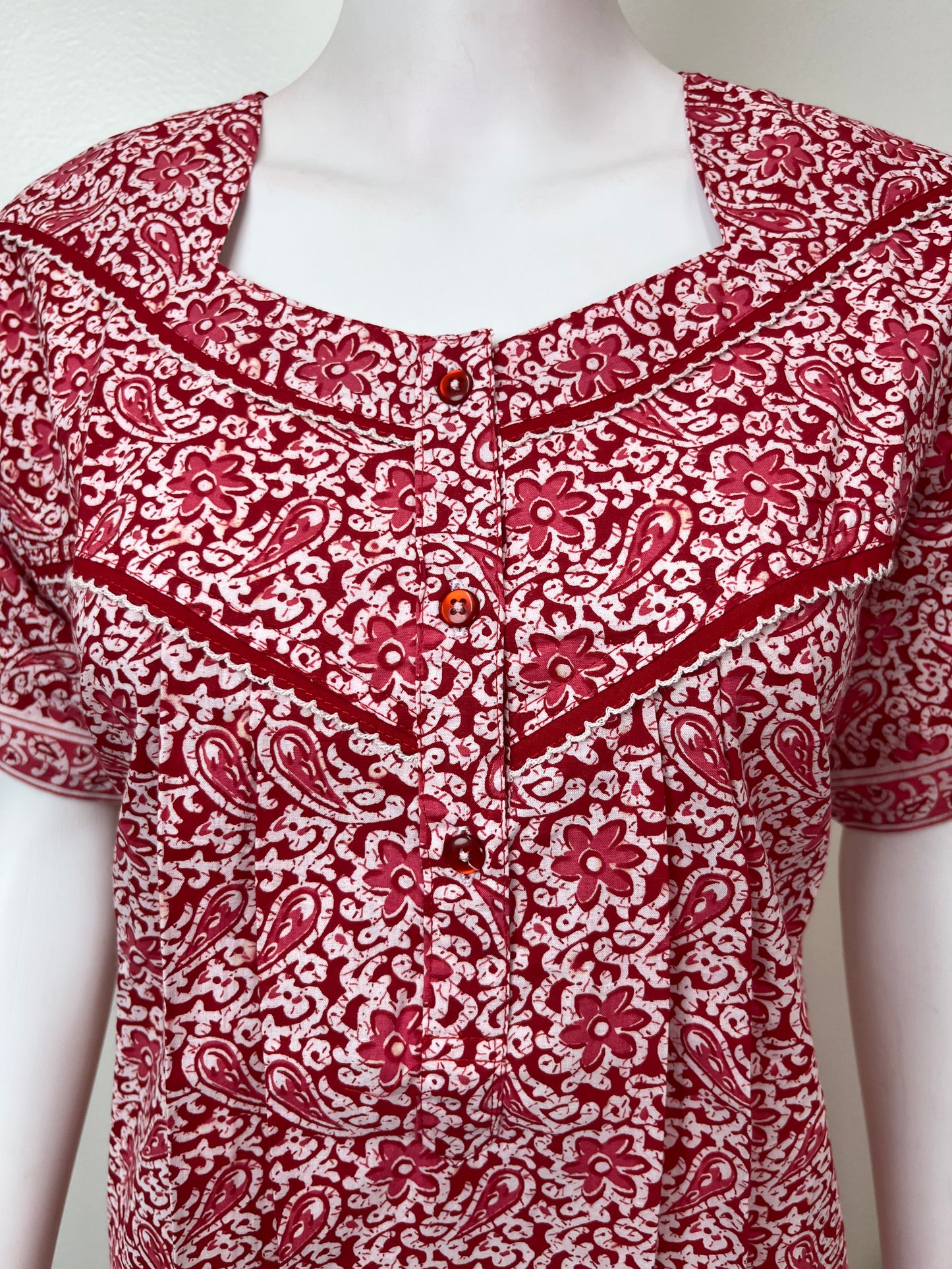 Red Pure Cotton Nighty Soft & Breathable