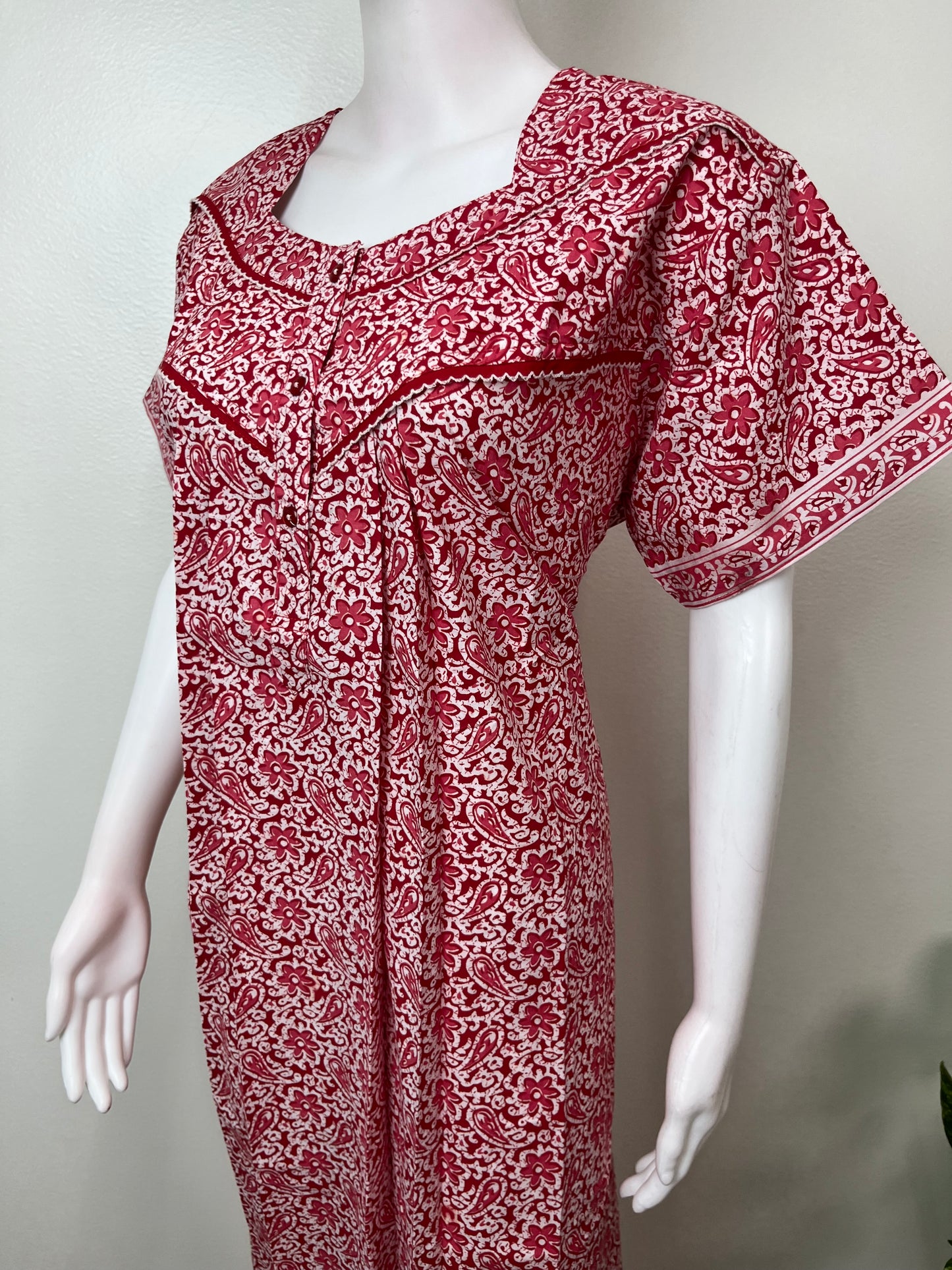 Red Pure Cotton Nighty Soft & Breathable