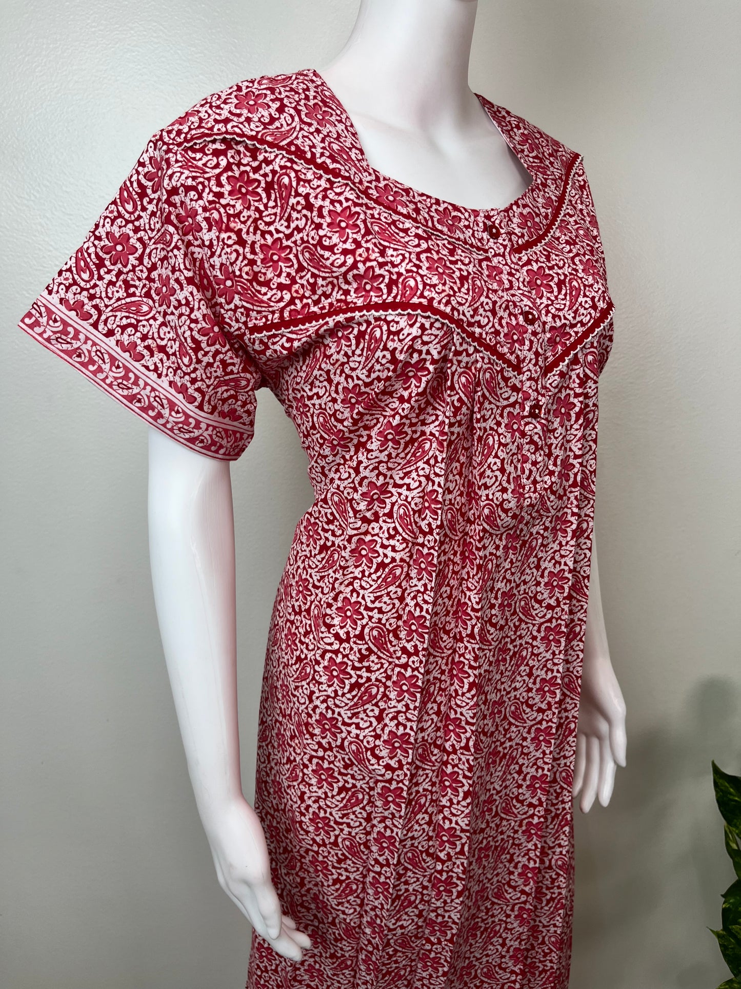 Red Pure Cotton Nighty Soft & Breathable