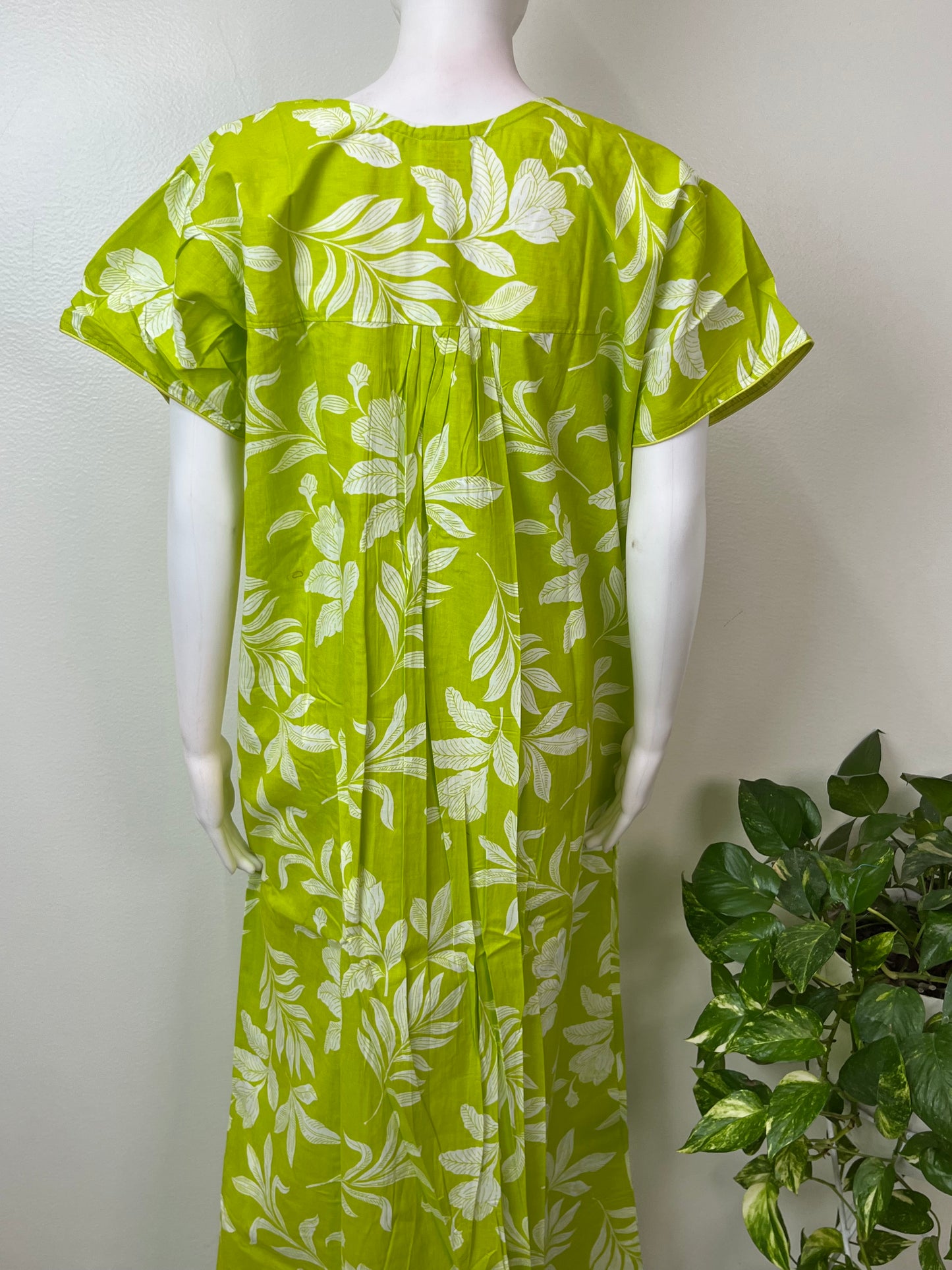 Lime Green 100% Cotton Nighty for Women