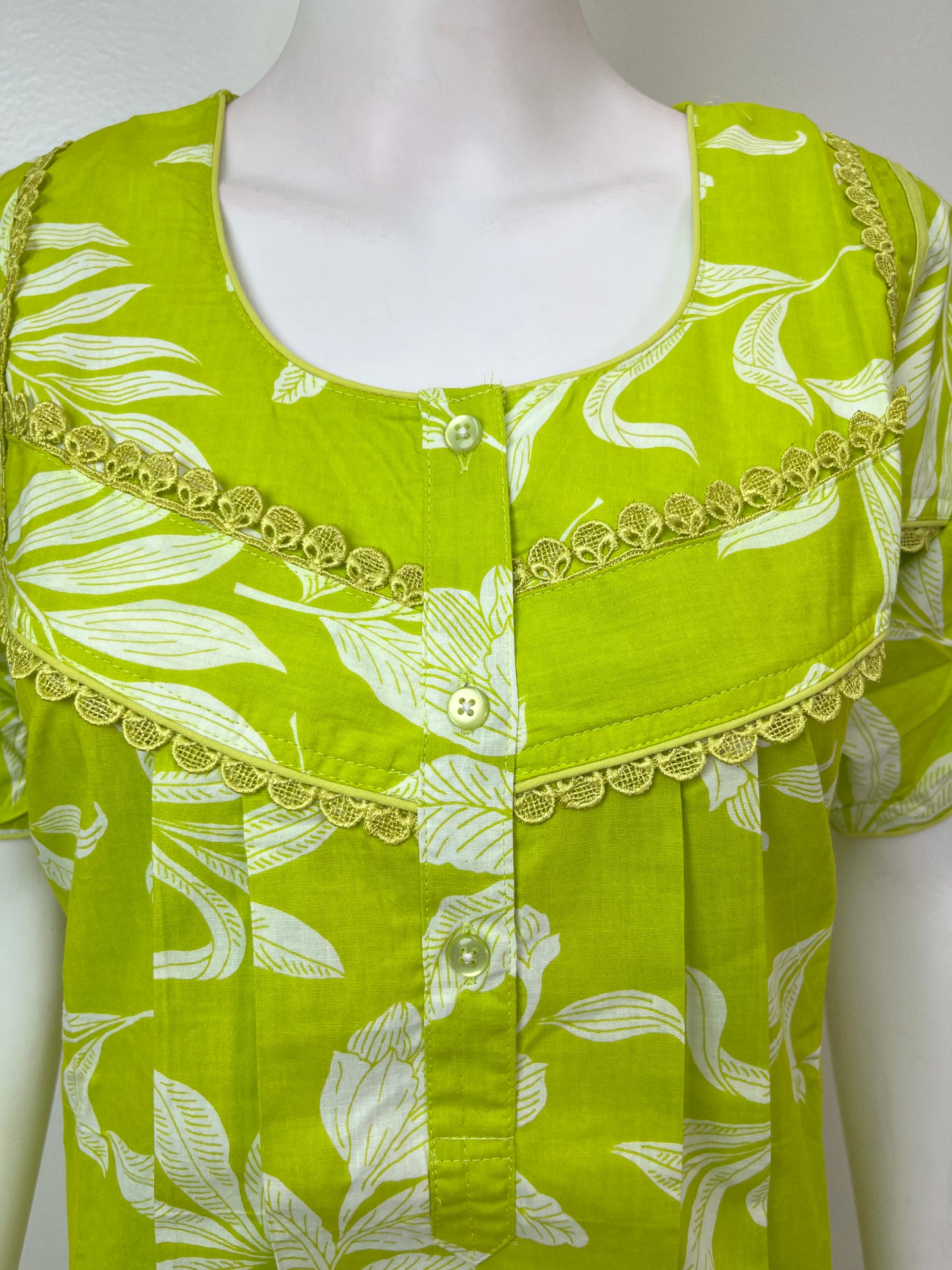 Lime Green 100% Cotton Nighty for Women