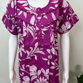 Purple Floral Printed 100% Cotton Nighty