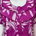 Purple Floral Printed 100% Cotton Nighty