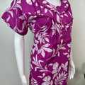 Purple Floral Printed 100% Cotton Nighty
