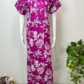 Purple Floral Printed 100% Cotton Nighty