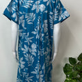 Aqua Blue Pure Cotton Nightgown Elegant & Breathable