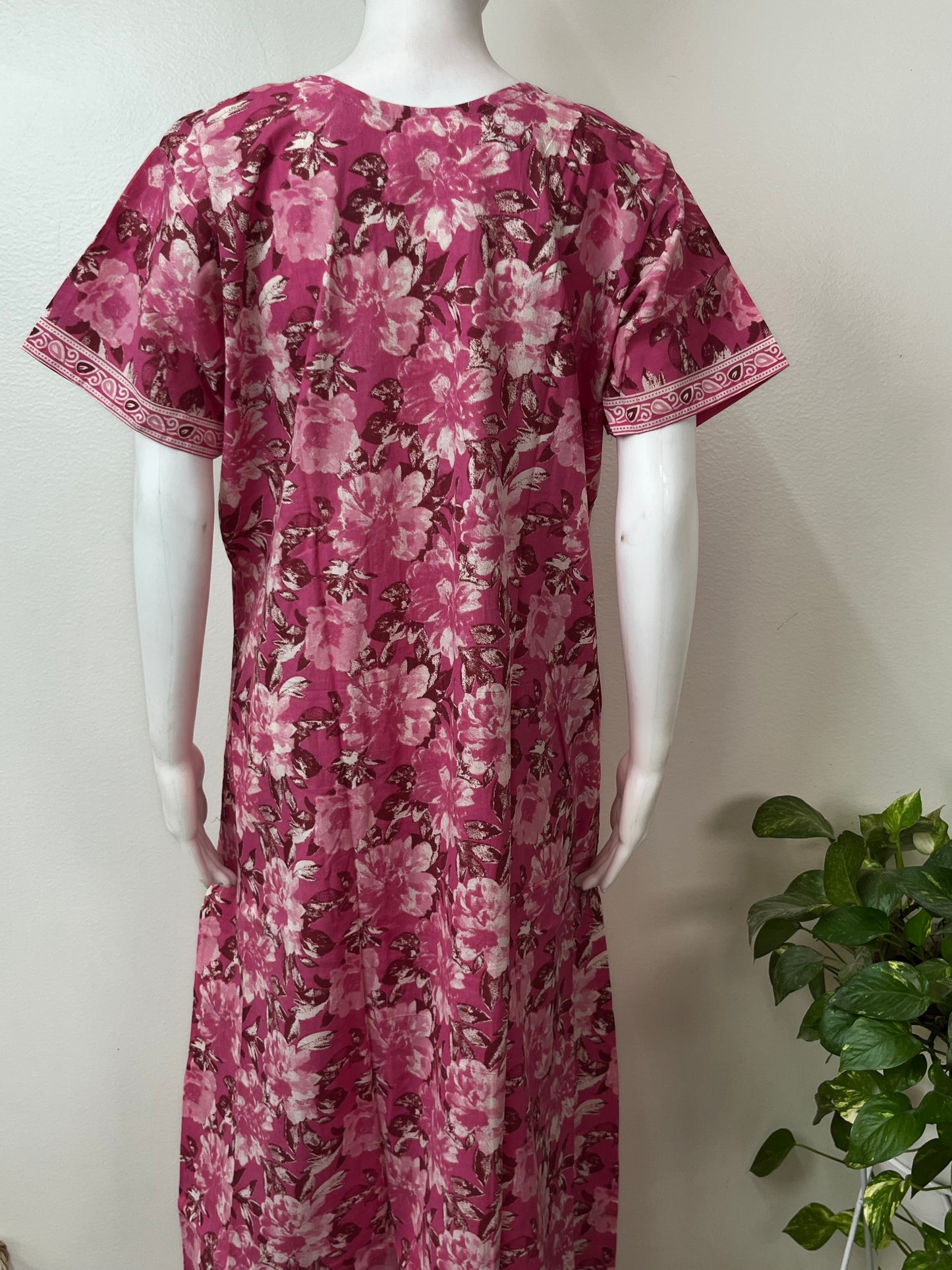Magenta Pink 100% Cotton Nighty