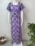 Lavender Pure Cotton Nightgown Soft & Breathable