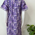 Lavender Pure Cotton Nightgown Soft & Breathable