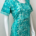 Sea Green Printed 100% Cotton Nightgown
