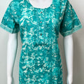 Sea Green Printed 100% Cotton Nightgown