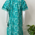 Sea Green Printed 100% Cotton Nightgown