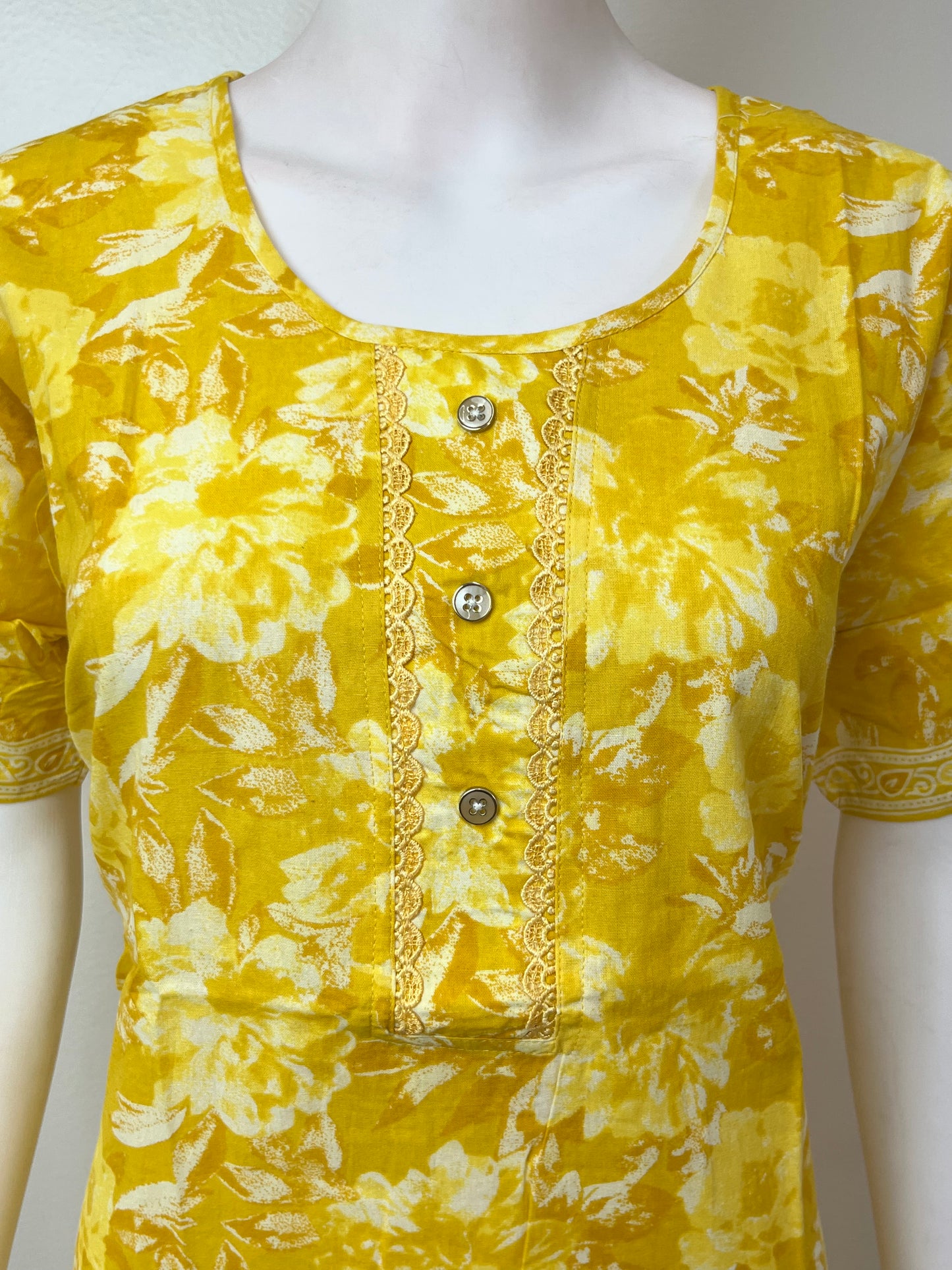 Bright Yellow Pure Cotton Nighty Soft & Breathable
