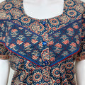 Navy Blue Pure Cotton Geometric Printed Nighty