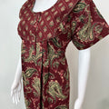 Maroon 100% Cotton Nightgown Elegant & Breathable
