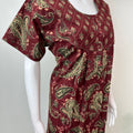 Maroon 100% Cotton Nightgown Elegant & Breathable