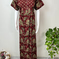 Maroon 100% Cotton Nightgown Elegant & Breathable