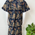 Navy Blue Pure Cotton Nighty Soft & Comfortable
