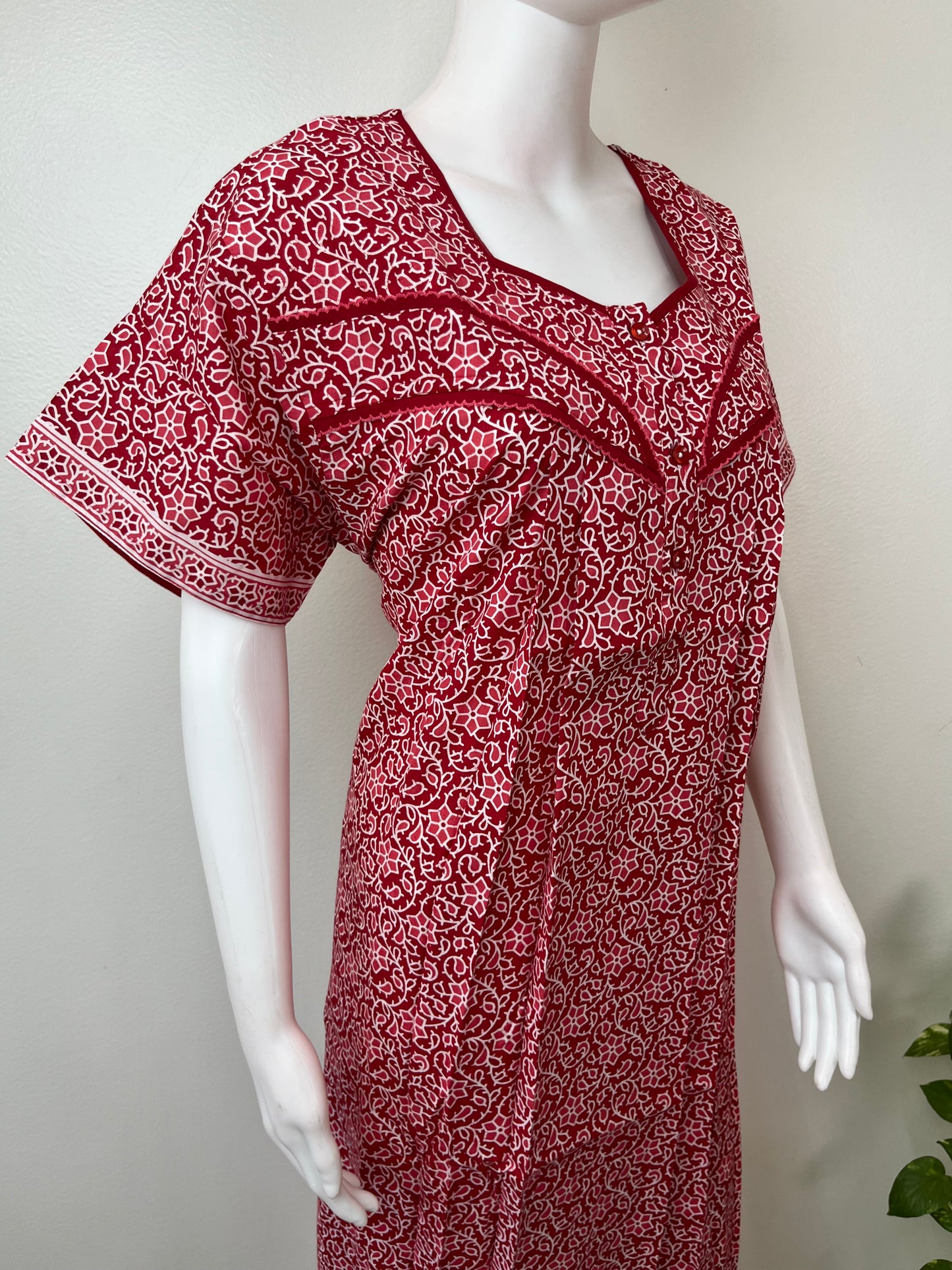 Pink 100% Cotton Nighty for Women