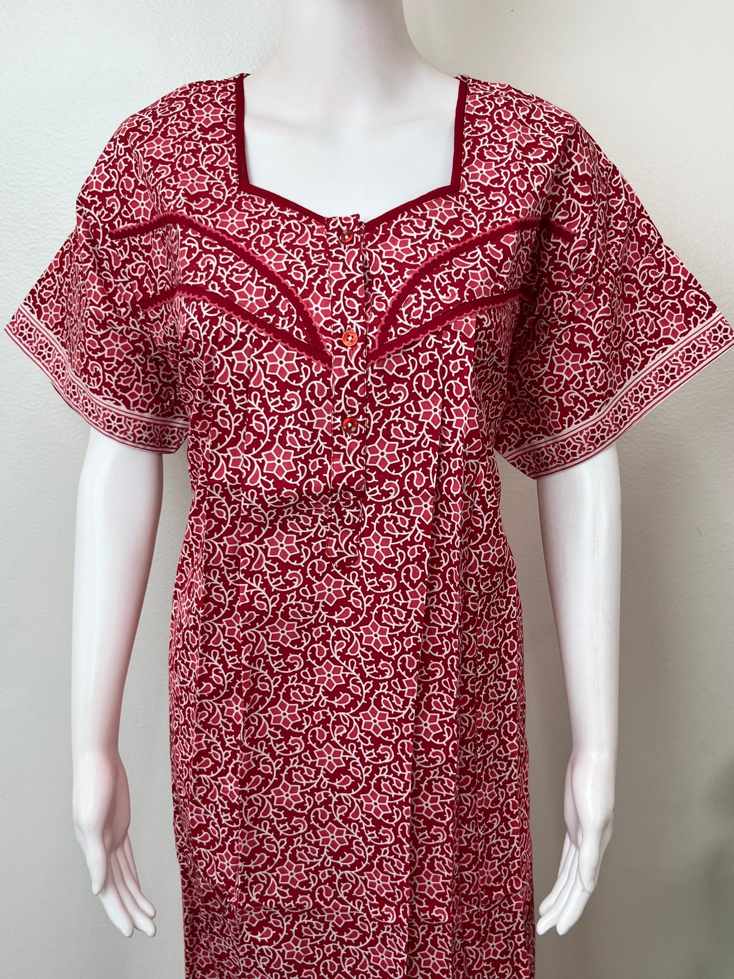 Pink 100% Cotton Nighty for Women