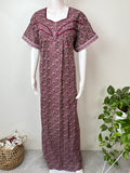 Wine Pure Cotton Nightgown Soft & Breathable