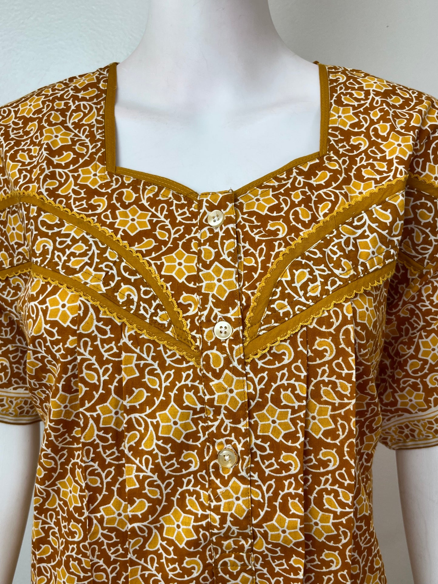 Mustard Pure Cotton Women's Nightgown