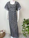 Black 100% Cotton Soft & Comfortable Nightgown