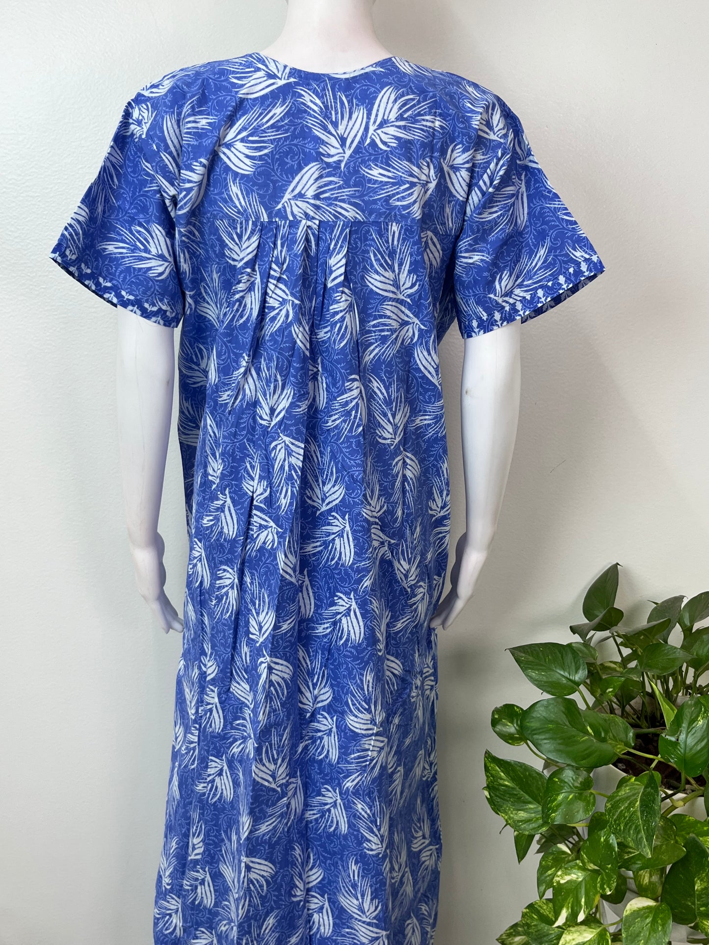 Pleated 100% Cotton Nightgown for Women