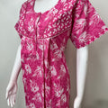 Pink 100% Cotton Nighty Elegant & Breathable
