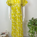 Neon Yellow Pure Cotton Nightgown for Women