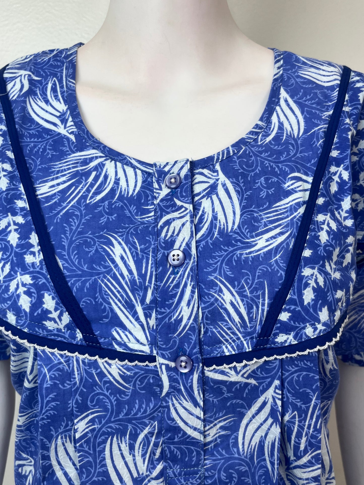 Pleated 100% Cotton Nightgown for Women