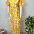 Lemon Yellow Pure Cotton Nighty Elegant & Comfortable