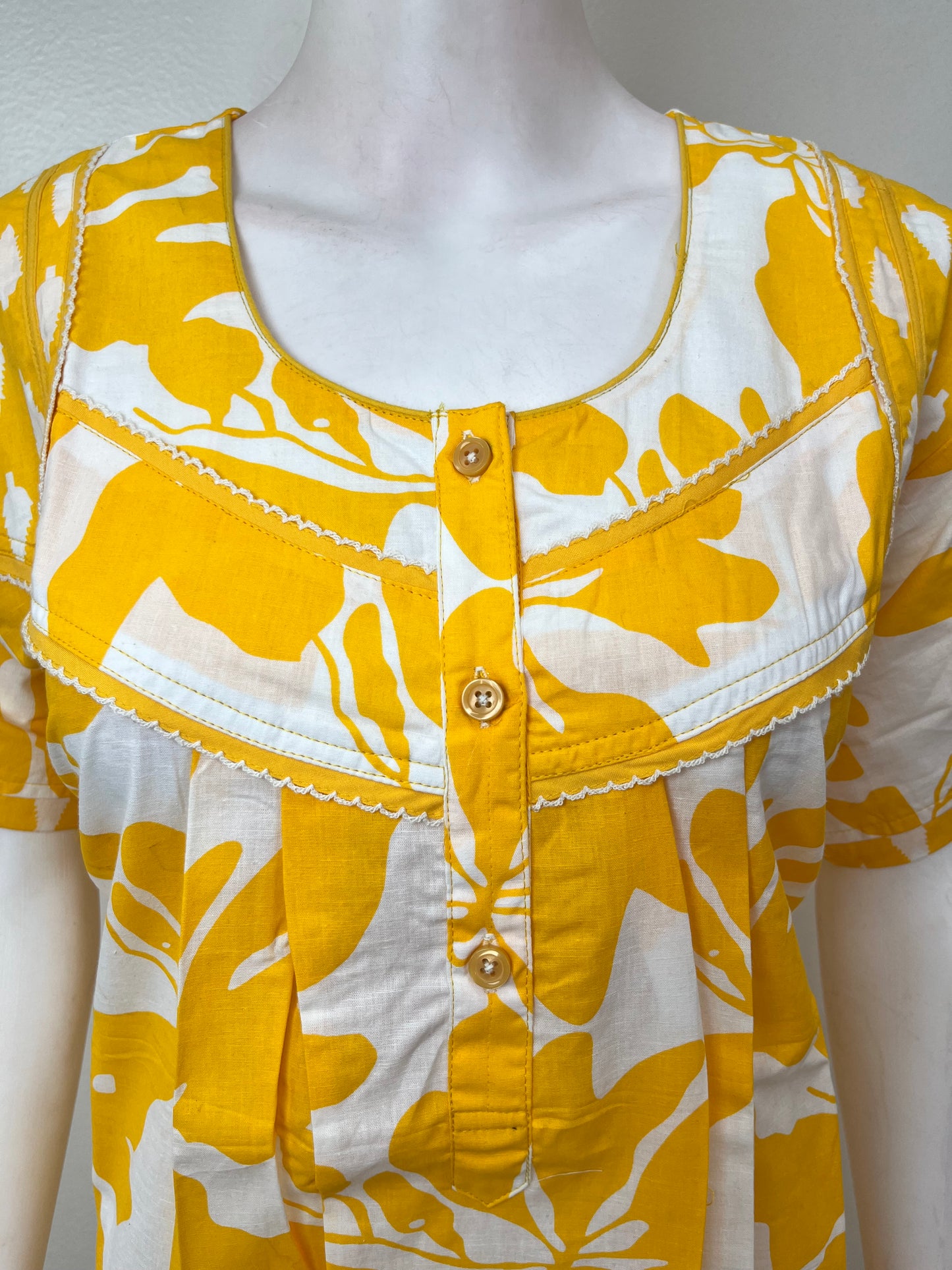 Lemon Yellow Pure Cotton Nighty Elegant & Comfortable
