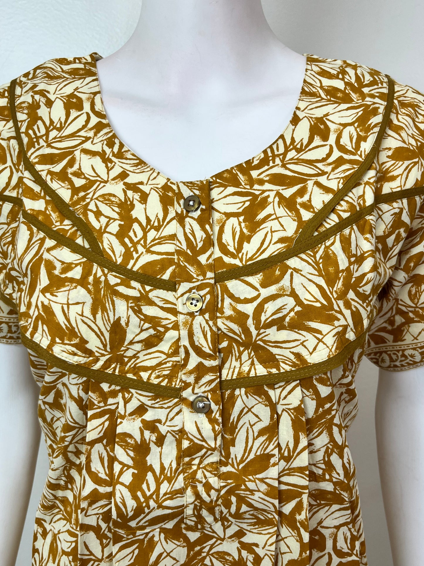 Yellow 100% Cotton Women's Nighty