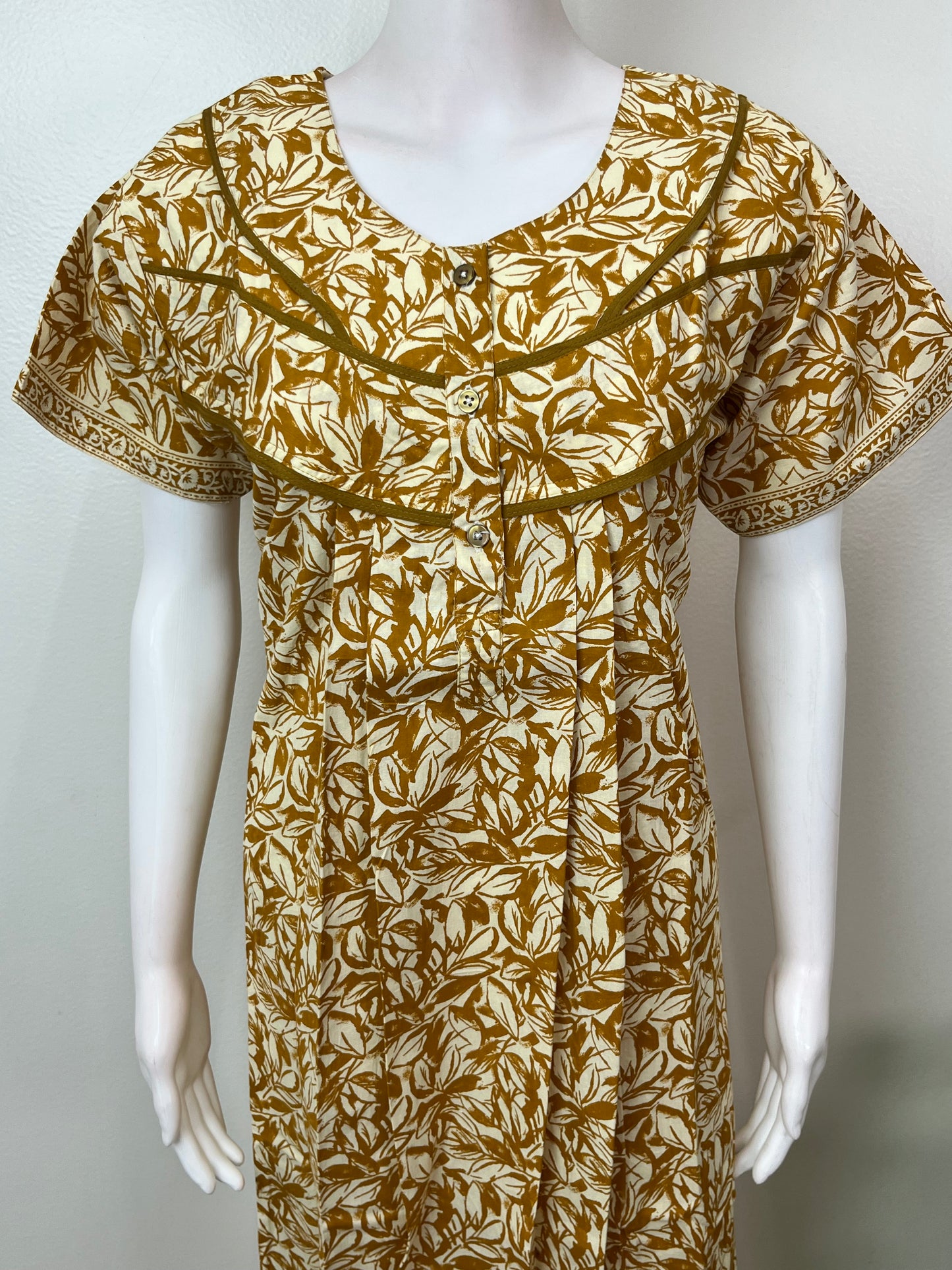 Yellow 100% Cotton Women's Nighty