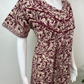 Maroon Pure Cotton Nightgown Soft & Comfortable