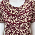 Maroon Pure Cotton Nightgown Soft & Comfortable