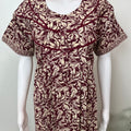 Maroon Pure Cotton Nightgown Soft & Comfortable