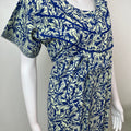 Royal Blue Printed 100% Cotton Nighty