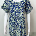 Royal Blue Printed 100% Cotton Nighty