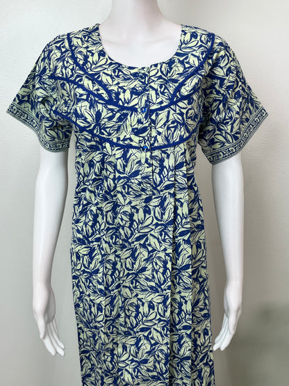 Soft Cotton Nighty Floral Print & Breathable Sleepwear