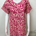 Pink Floral Printed 100% Cotton Nighty