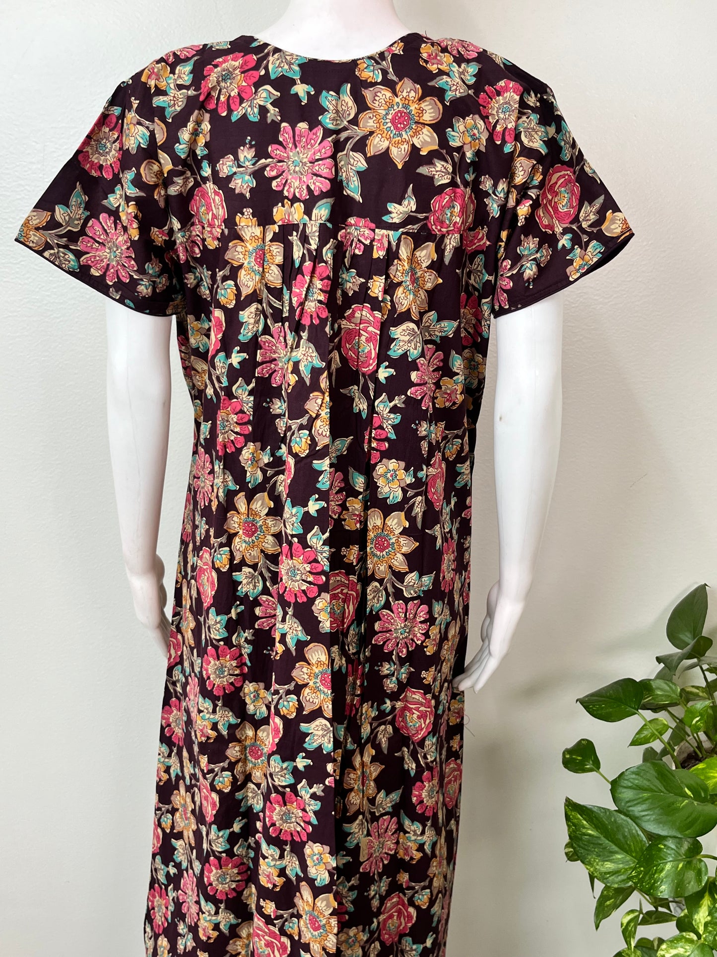 Deep Violet 100% Cotton Women's Nighty