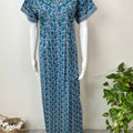 Royal Blue Pure Cotton Nightgown for Women