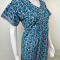 Royal Blue Pure Cotton Nightgown for Women